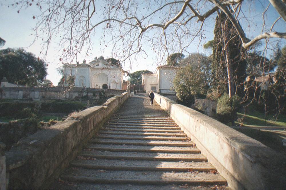 Steps leading from Piazza del Popolo up toward the Pincio gardens